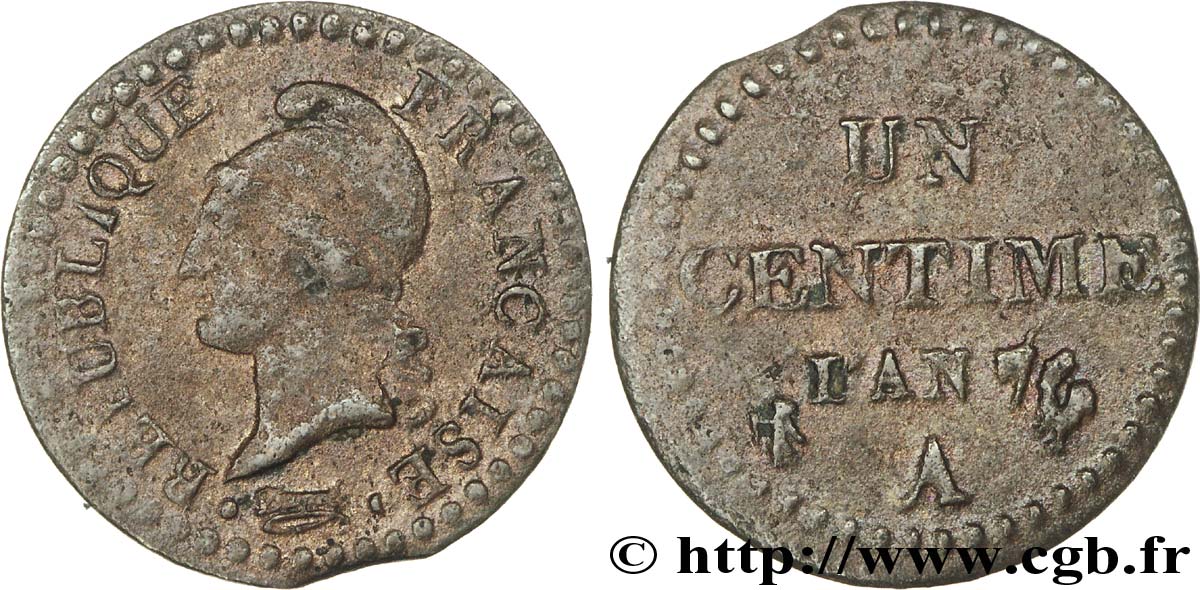 Un centime Dupré, 7 normal 1799 Paris F.100/15 BC20 
