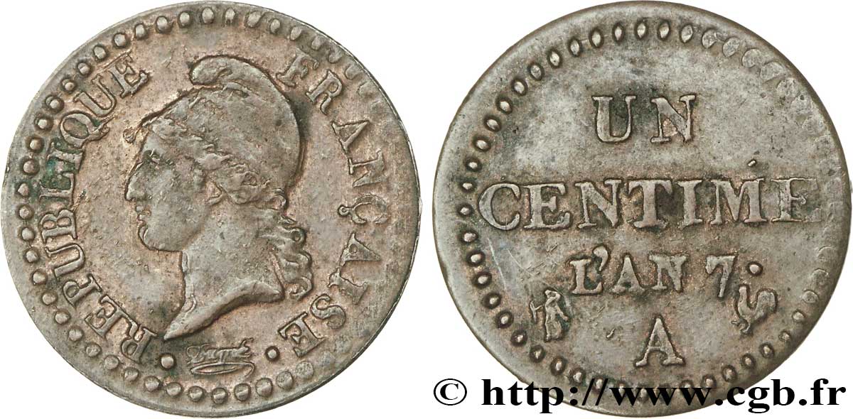 Un centime Dupré, grand 7 1799 Paris F.100/16 TTB50 