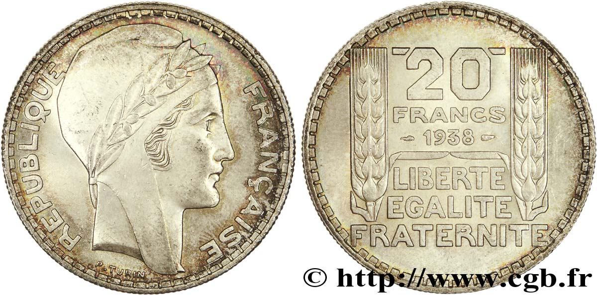 20 francs Turin 1938  F.400/9 MS64 