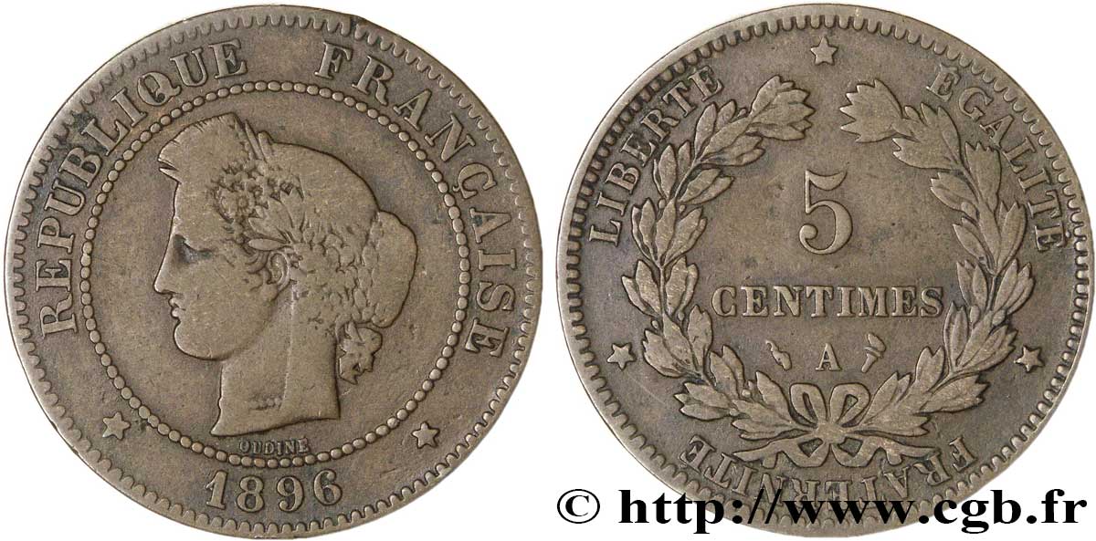 5 centimes Cérès 1896 Paris F.118/38 BC25 