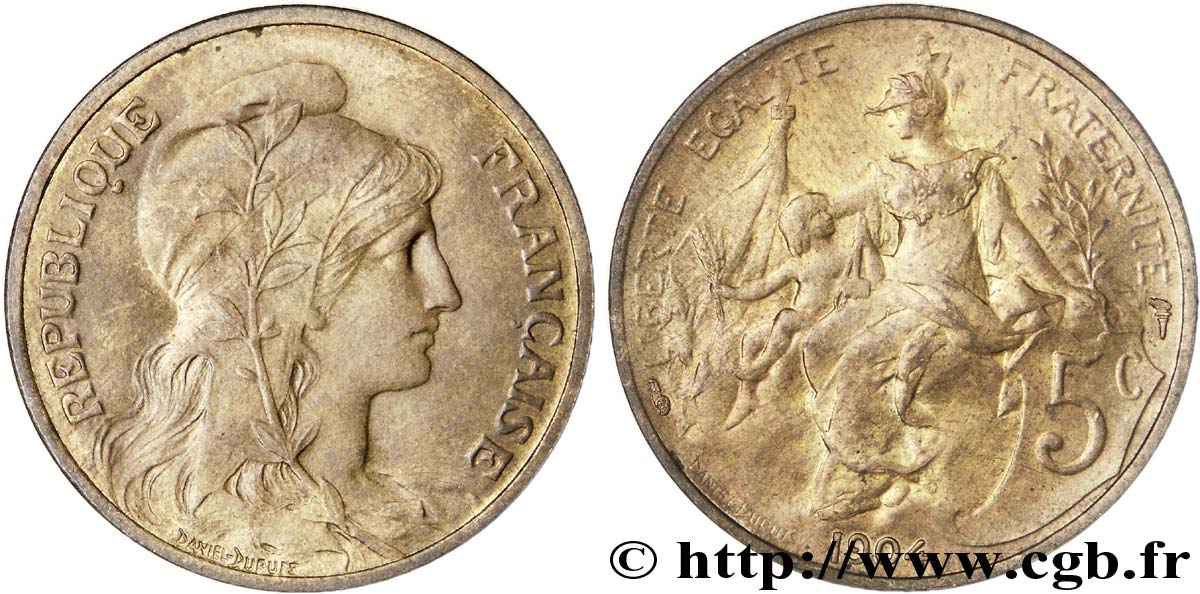 5 centimes Daniel-Dupuis 1904  F.119/14 MS60 