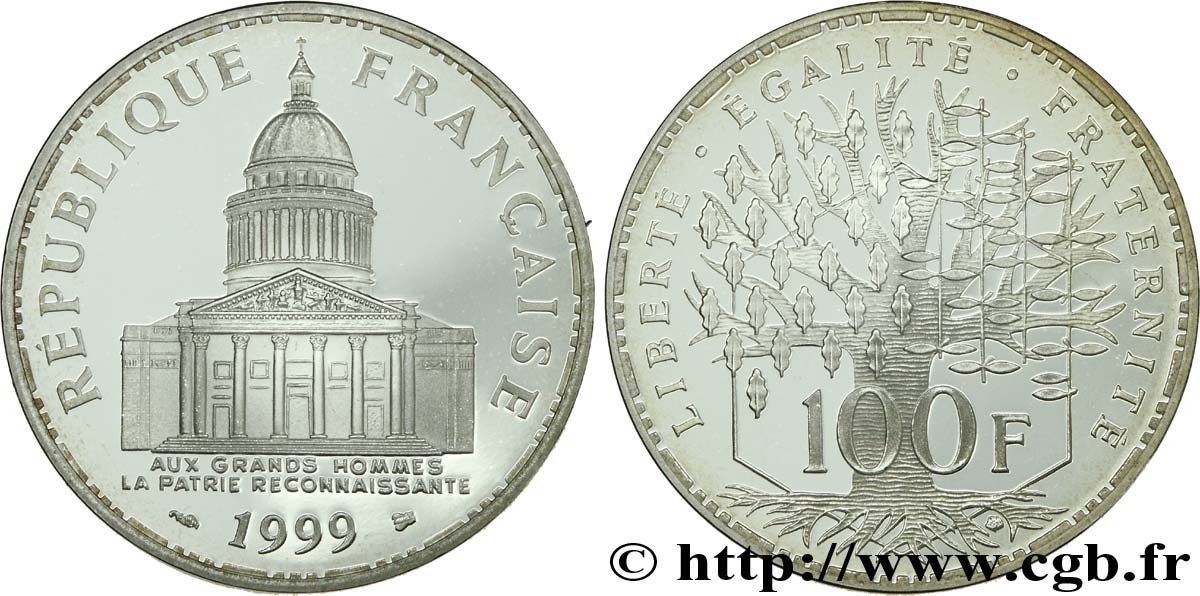 100 francs Panthéon, Belle Épreuve 1999  F.451/22 FDC 