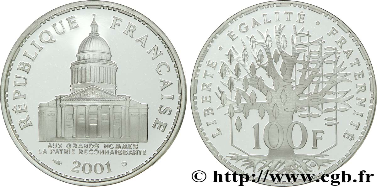 100 francs Panthéon 2001  F.451/24 MS70 