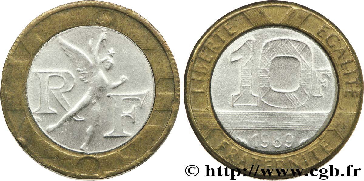 Faux de 10 francs Génie de la Bastille 1989 Pessac F.375/3 var. SPL58 