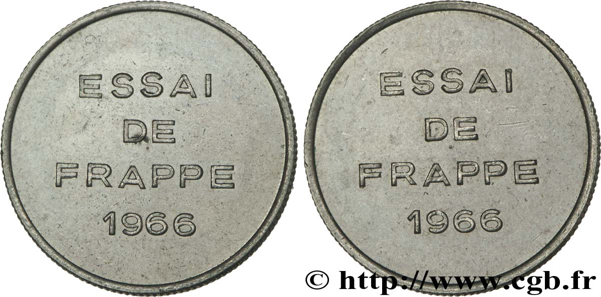 Essai de frappe d un module de 1/2 franc 1966 Paris G.428  SUP58 