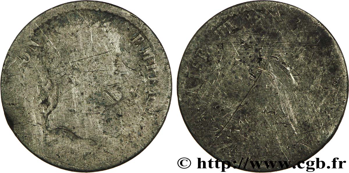 Demi-franc Napoléon Ier tête laurée, République française 1808 Strasbourg F.177/4 AB2 