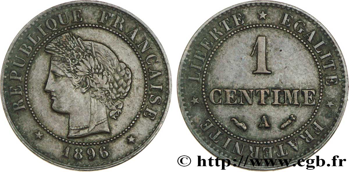 1 centime Cérès 1896 Paris F.104/23 TTB48 