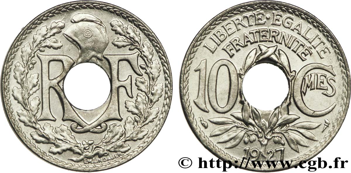 10 centimes Lindauer 1927  F.138/14 VZ62 