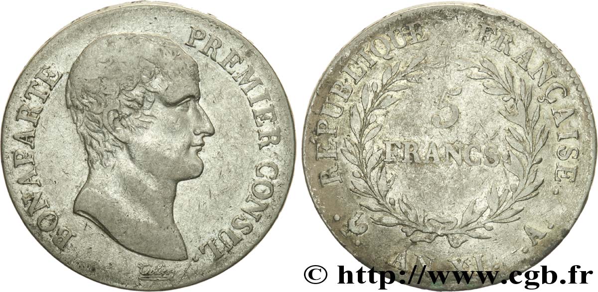 5 francs Bonaparte Premier Consul 1803 Paris F.301/1 TB23 