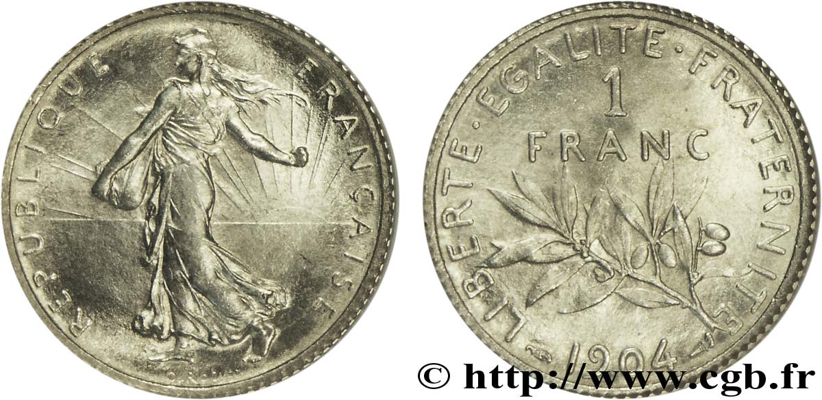 1 franc Semeuse 1904  F.217/9 MS64 