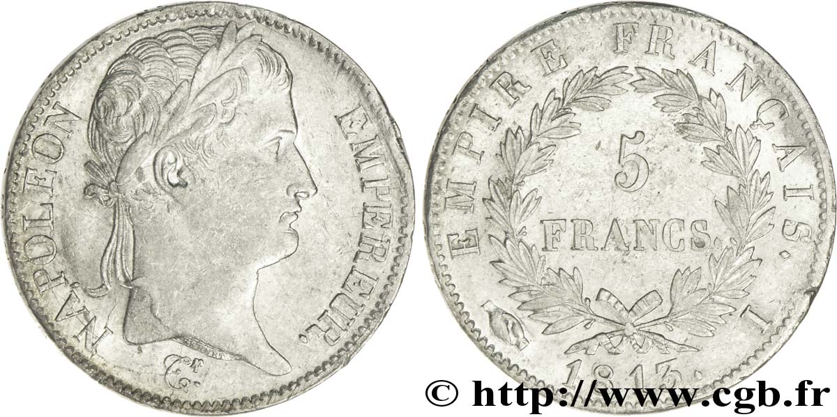 5 francs Napoléon Empereur, Empire français 1813 Limoges F.307/64 SS48 