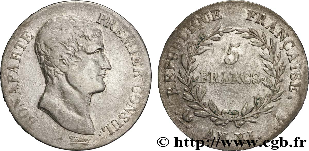 5 francs Bonaparte Premier Consul 1803 Paris F.301/1 TB25 