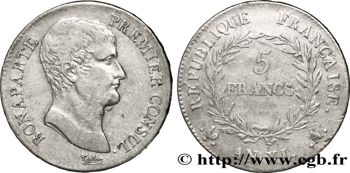 5 francs Bonaparte Premier Consul 1803 Paris F.301/1 TTB42 
