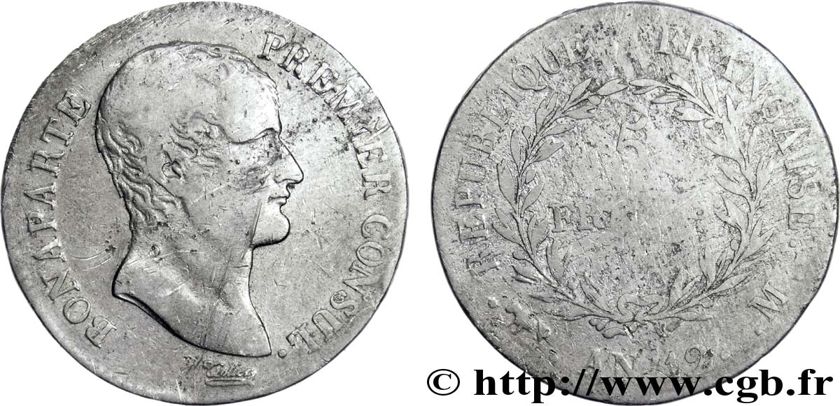 5 francs Bonaparte Premier Consul 1804 Toulouse F.301/20 TB20 