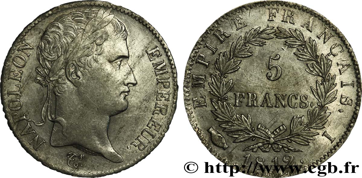 5 francs Napoléon Empereur, Empire français 1812 Limoges F.307/46 MBC48 