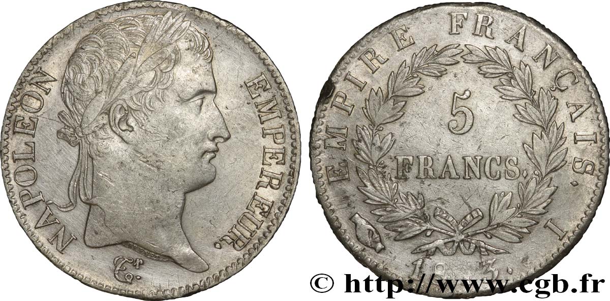 5 francs Napoléon Empereur, Empire français 1813 Limoges F.307/64 SS42 