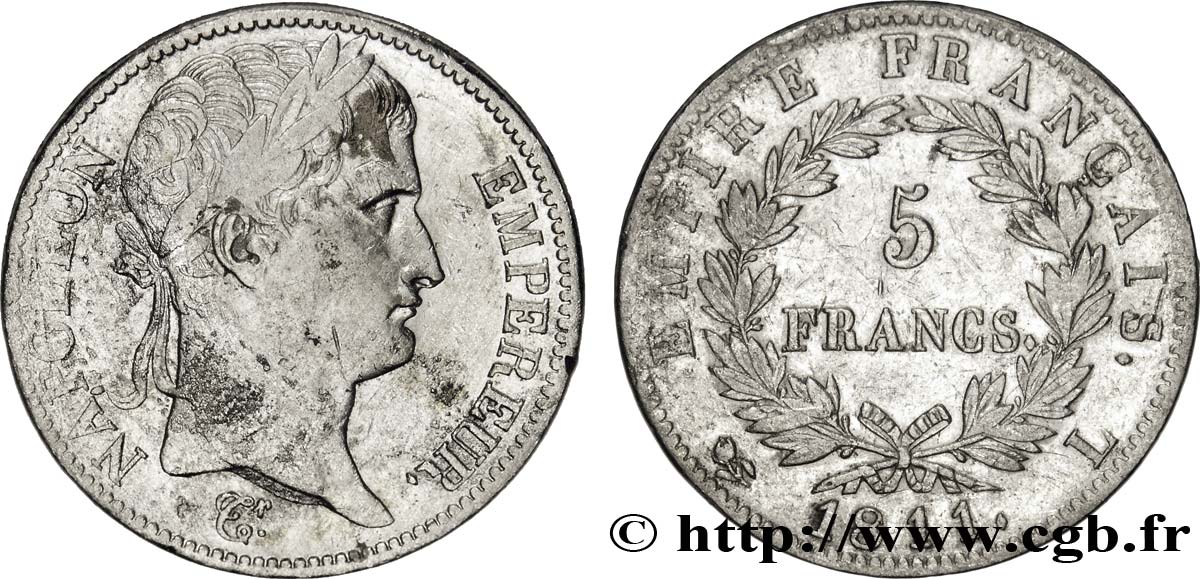 5 francs Napoléon Empereur, Empire français 1811 Bayonne F.307/34 TTB40 