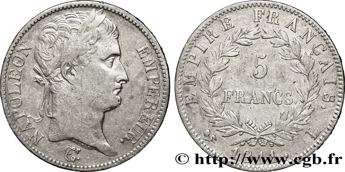 5 francs Napoléon Empereur, Empire français 1811 Bayonne F.307/34 VF30 