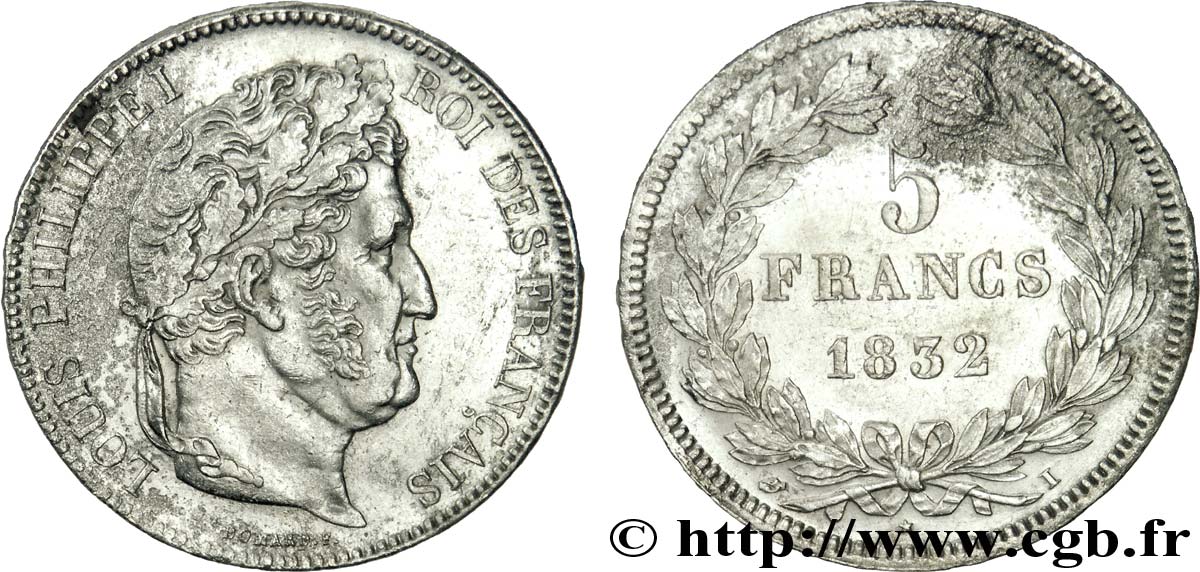 5 francs IIe type Domard 1832 Limoges F.324/6 AU50 