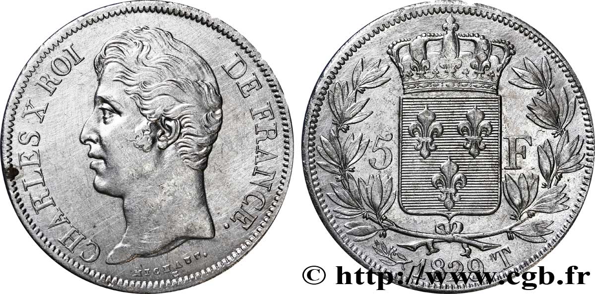 5 francs Charles X, 2e type 1829 Nantes F.311/38 TTB50 