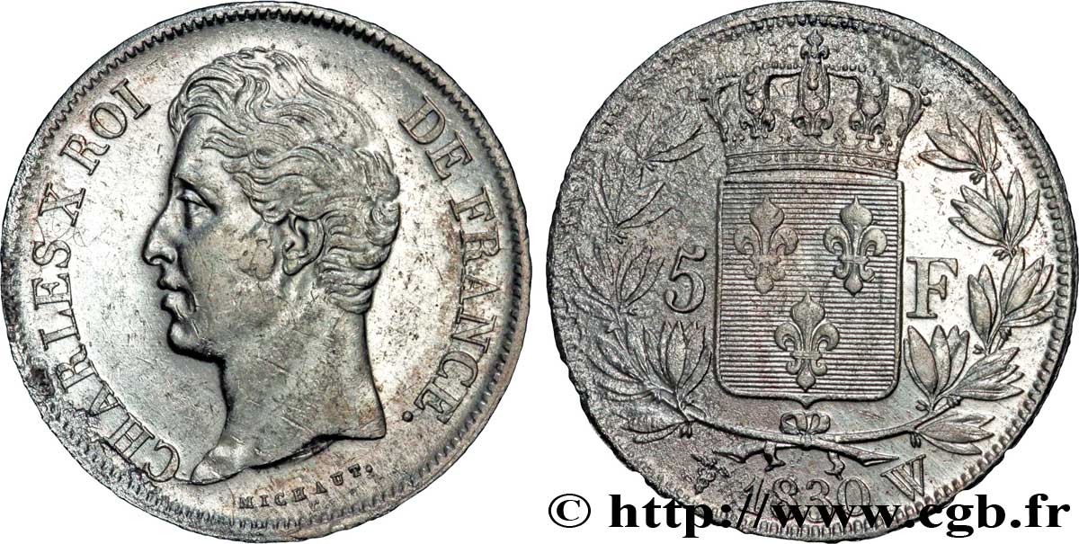 5 francs Charles X, 2e type 1830 Lille F.311/52 MBC 