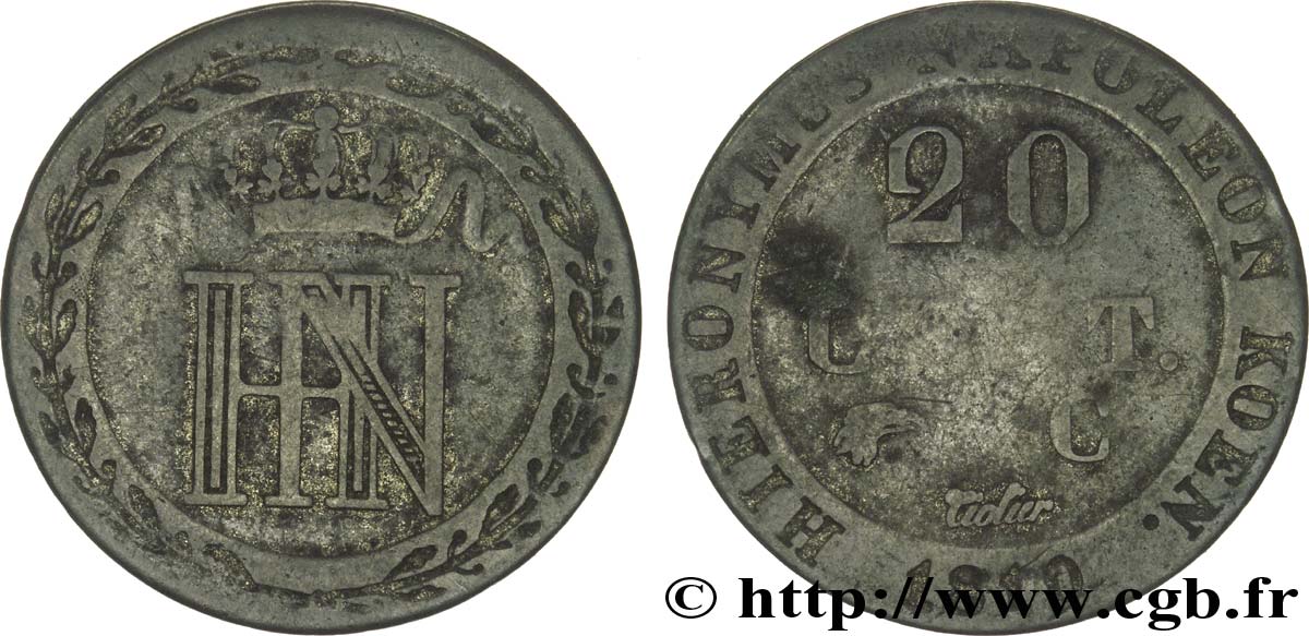 20 centimes 1810 Cassel VG.2028  SGE8 