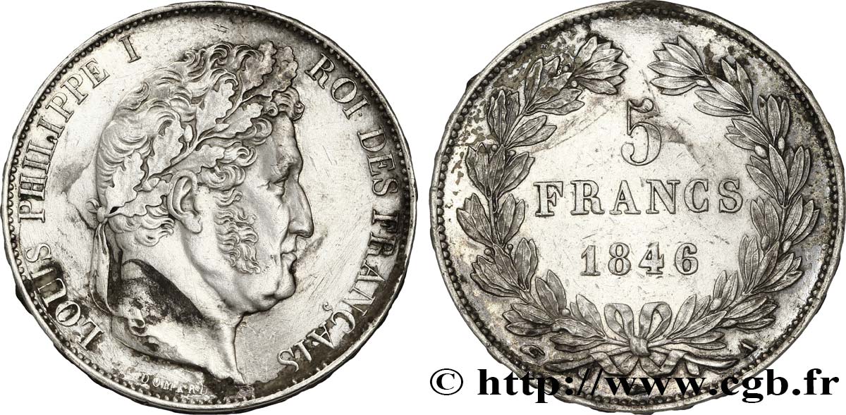 5 francs IIIe type Domard 1846 Paris F.325/10 VZ55 