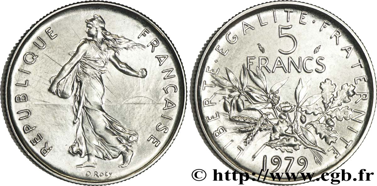 5 francs Semeuse, nickel 1979 Pessac F.341/11 SPL62 