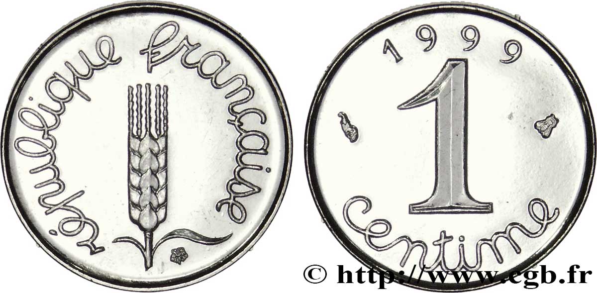 1 centime Épi, BU (Brillant Universel) 1999 Pessac F.106/59 SPL63 