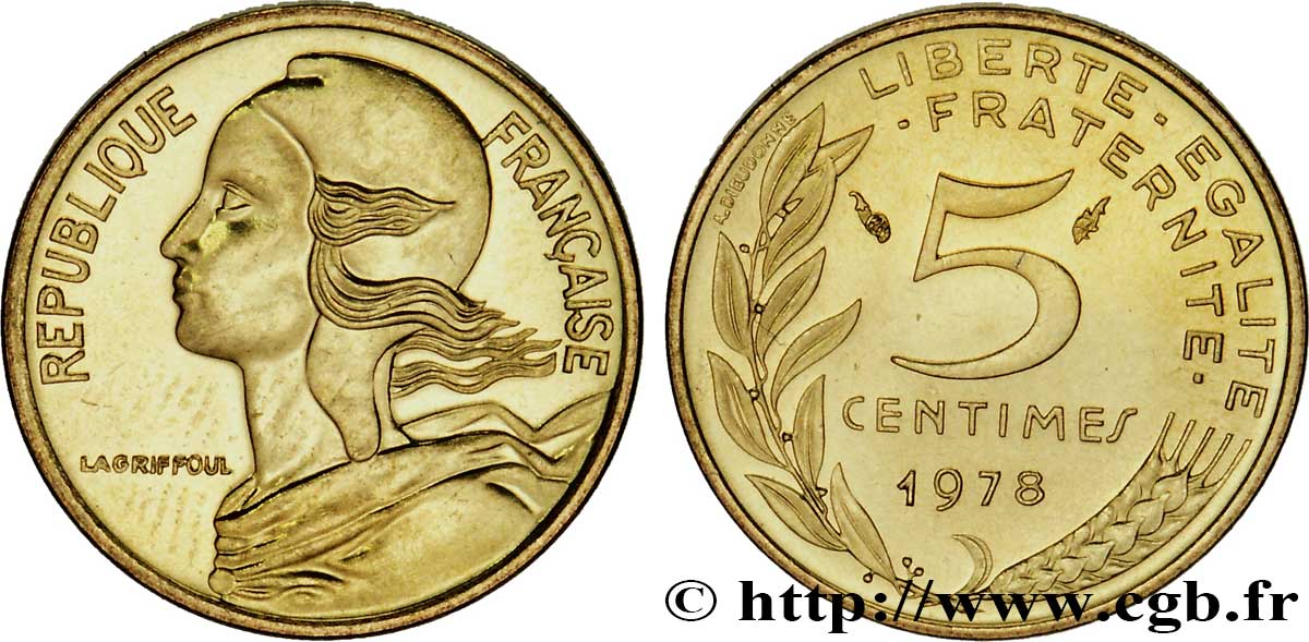 5 centimes Marianne 1978 Pessac F.125/14 SPL64 