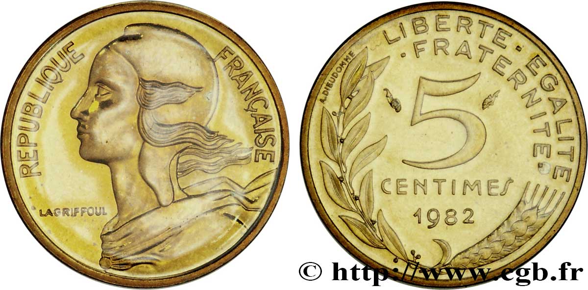5 centimes Marianne 1982 Pessac F.125/18 MS 