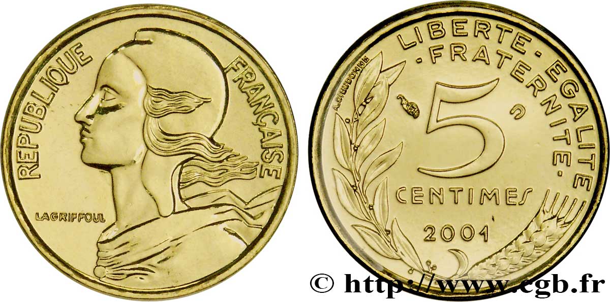 5 centimes Marianne 2001 Pessac F.125/45 ST 