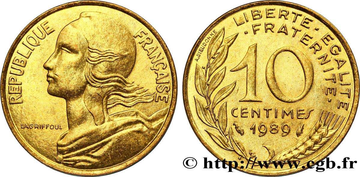 10 centimes Marianne 1989 Pessac F.144/29 SPL63 