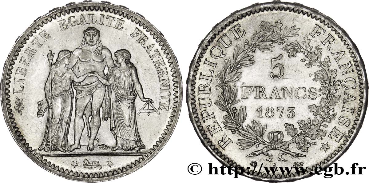 5 francs Hercule 1873 Paris F.334/9 fmd_164361 Modernes