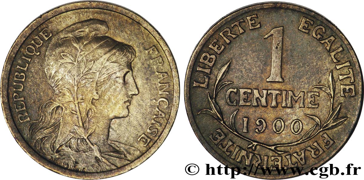 1 centime Daniel-Dupuis 1900  F.105/4 TTB45 