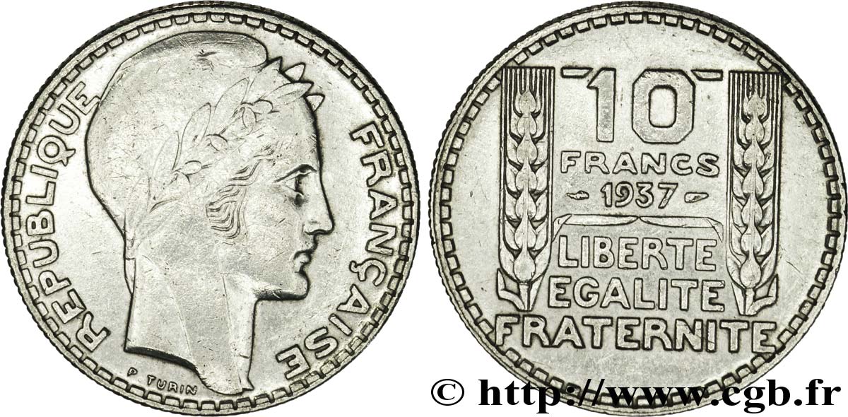 10 francs Turin 1937  F.360/8 TTB48 