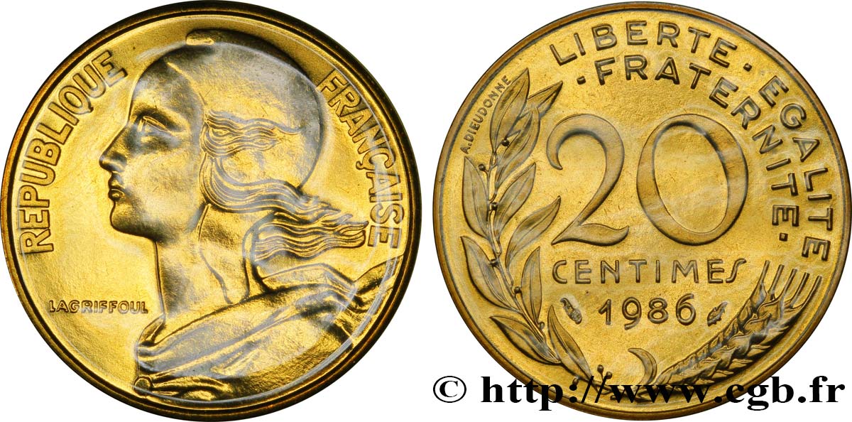 20 centimes Marianne 1986 Pessac F.156/26 ST70 
