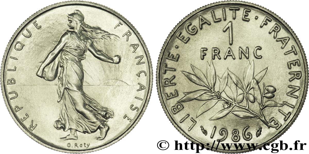 1 franc Semeuse, nickel 1986 Pessac F.226/31 fST64 