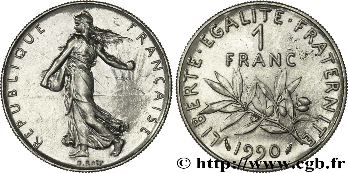 1 franc Semeuse, nickel 1990 Pessac F.226/35 EBC62 