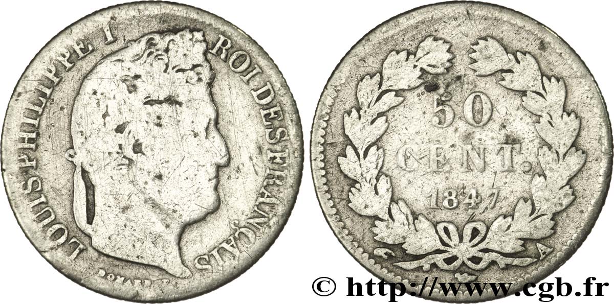 50 centimes Louis-Philippe 1847 Paris F.183/13 RC8 