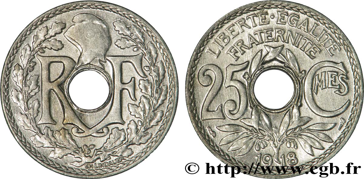 25 centimes Lindauer 1918  F.171/2 SUP62 