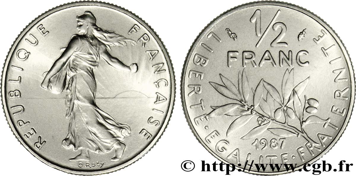 1/2 franc Semeuse 1987 Pessac F.198/26 SC63 