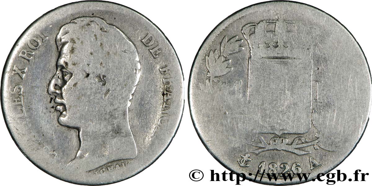 1 franc Charles X 1826 Paris F.207/13 q.B5 