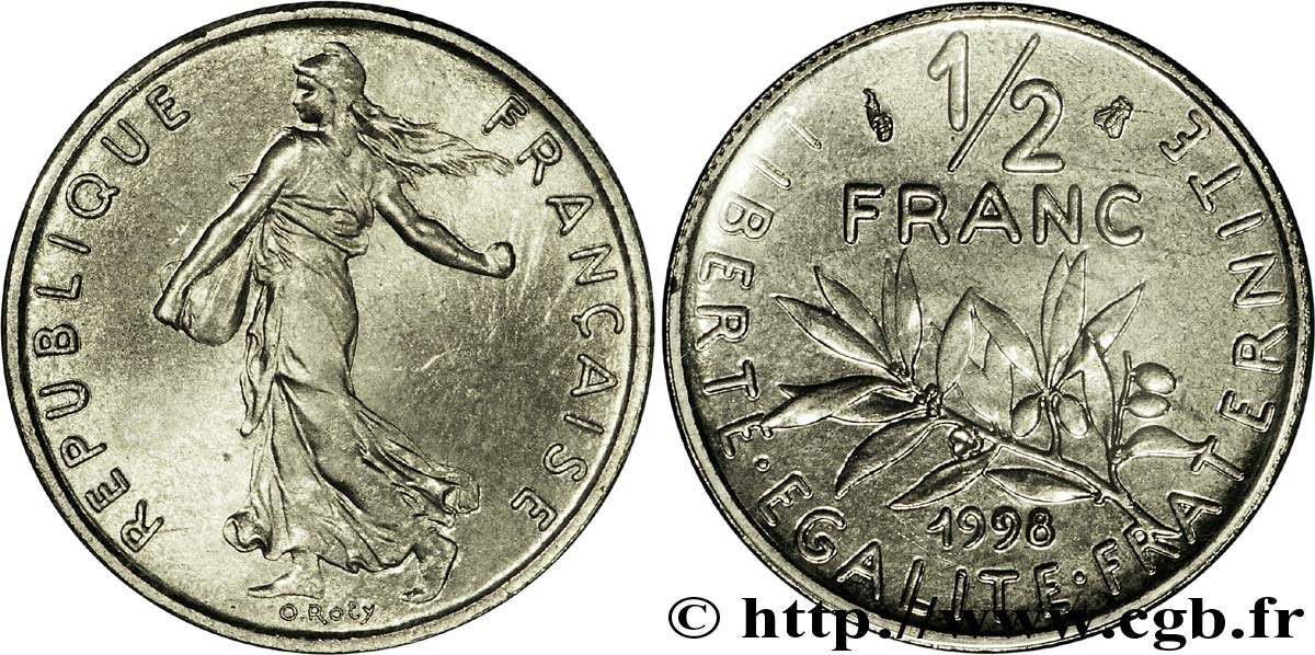 1/2 franc Semeuse 1998 Pessac F.198/41 FDC68 