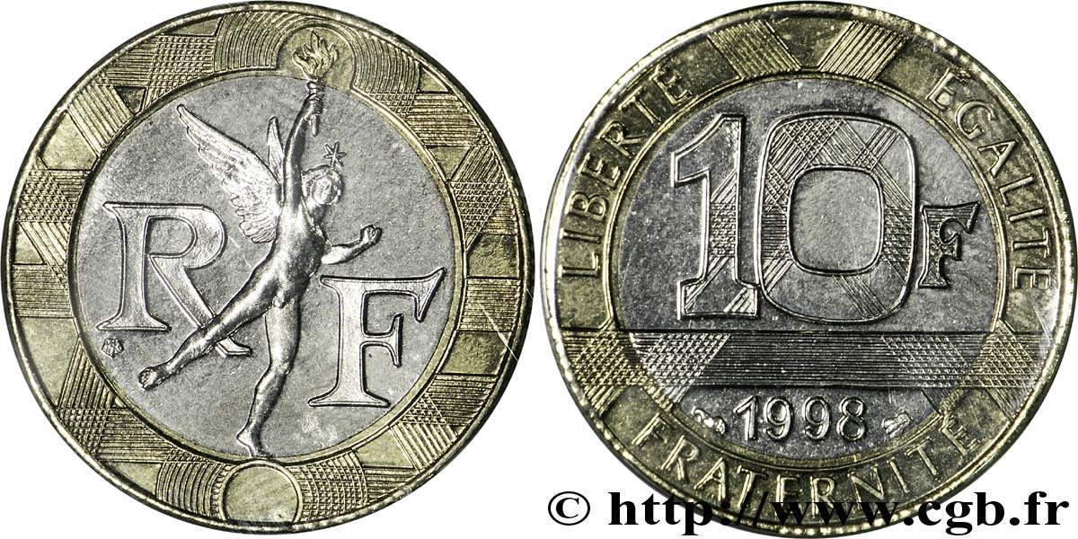 10 francs Génie de la Bastille 1998 Pessac F.375/15 MS 
