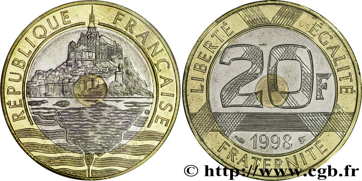 20 francs Mont Saint-Michel 1998 Pessac F.403/14 FDC 
