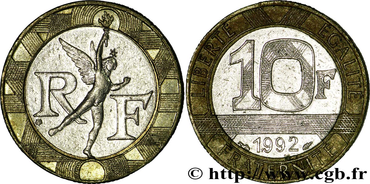10 francs Génie de la Bastille 1992 Pessac F.375/8 TTB40 