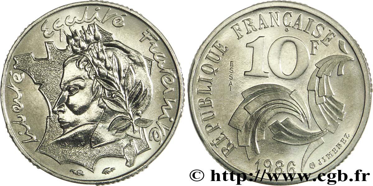 Essai de 10 francs Jimenez 1986 Pessac F.373/1 ST 