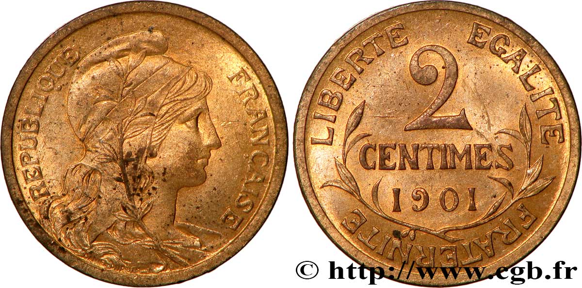2 centimes Daniel-Dupuis 1901 Paris F.110/6 MS63 