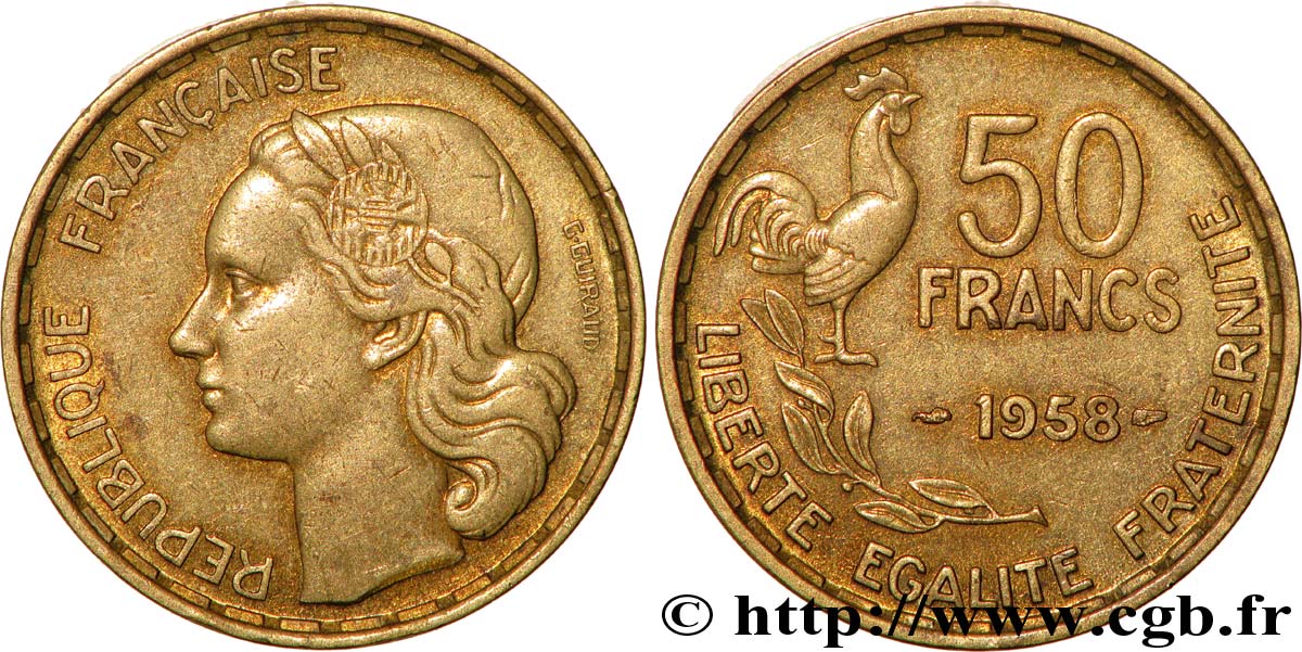 50 francs Guiraud 1958  F.425/14 VZ56 